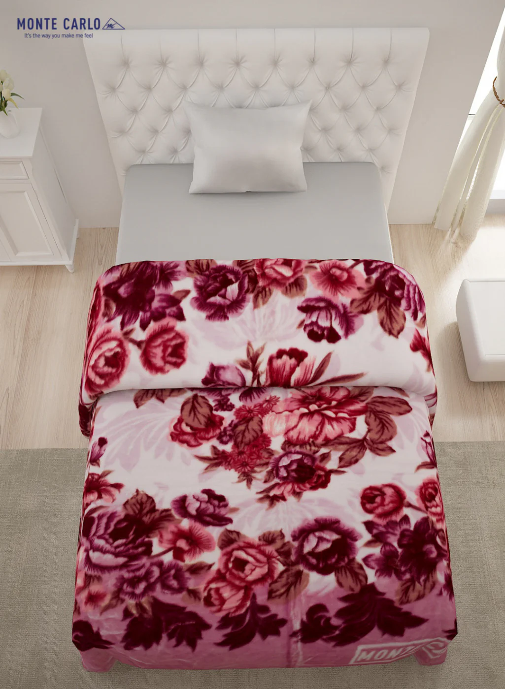 Single Bed Multicolor Mink Blanket - 2 Ply - Image 3