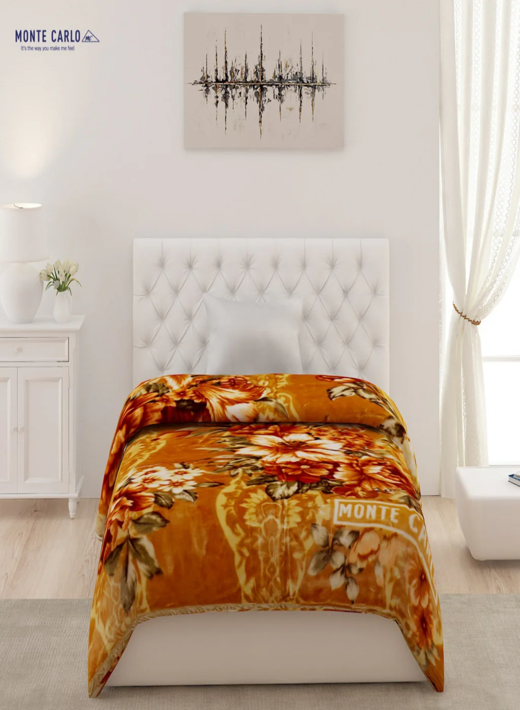 Single Bed Multicolor Mink Blanket - 2 Ply - Image 2