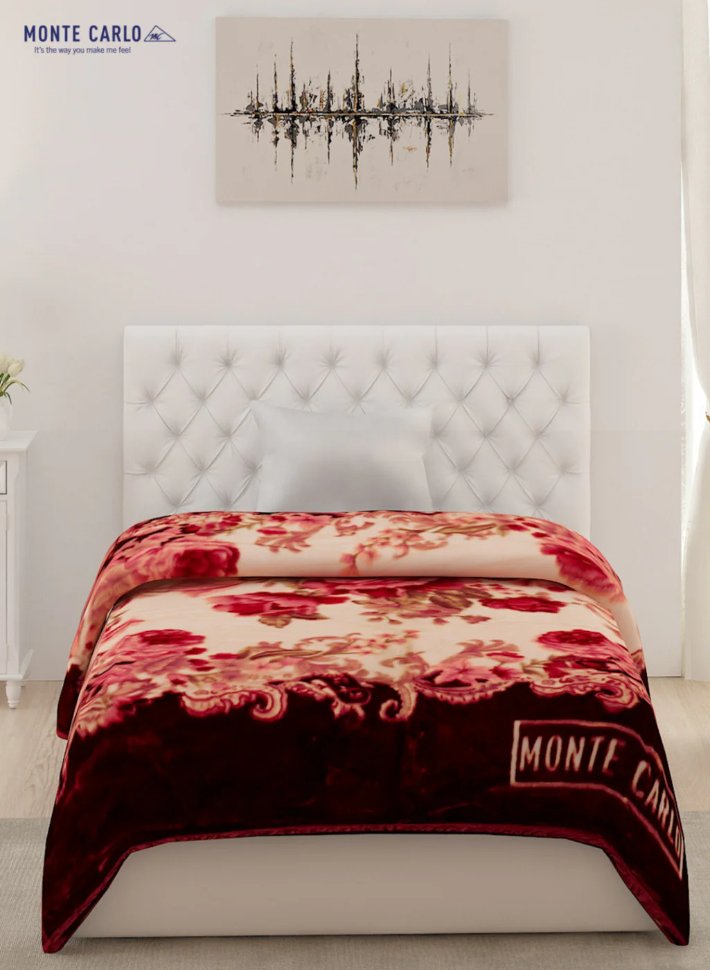 Single Bed Multicolor Mink Blanket - 2 Ply - Image 2