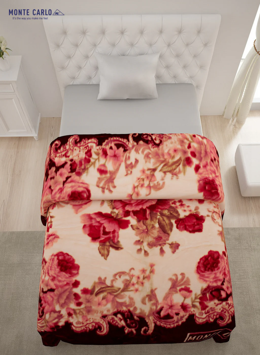 Single Bed Multicolor Mink Blanket - 2 Ply - Image 3
