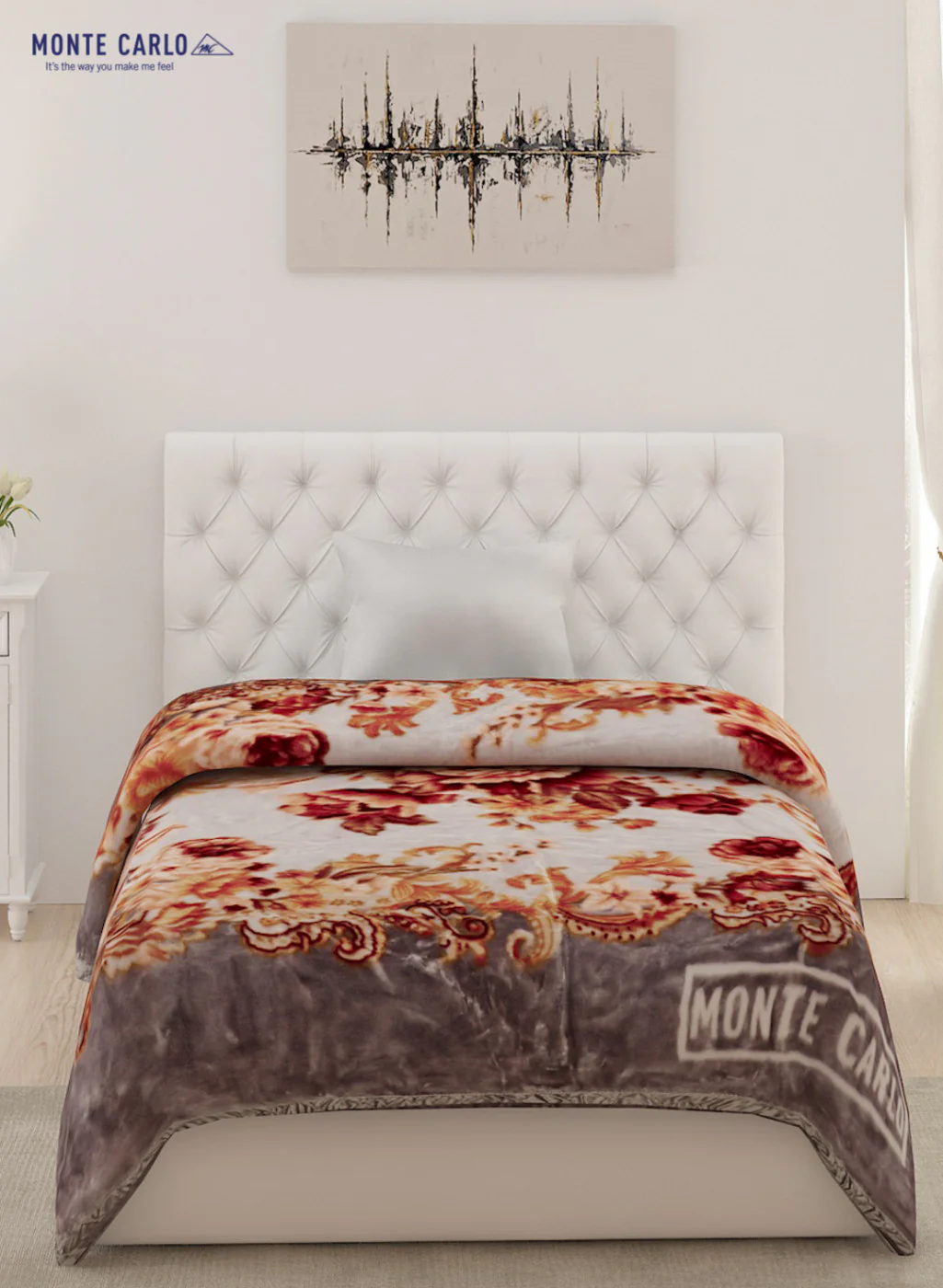 Single Bed Multicolor Mink Blanket - 2 Ply - Image 2