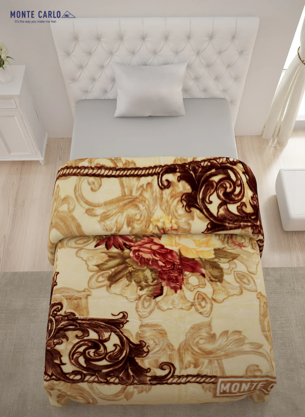 Single Bed Multicolor Mink Blanket - 2 Ply - Image 3