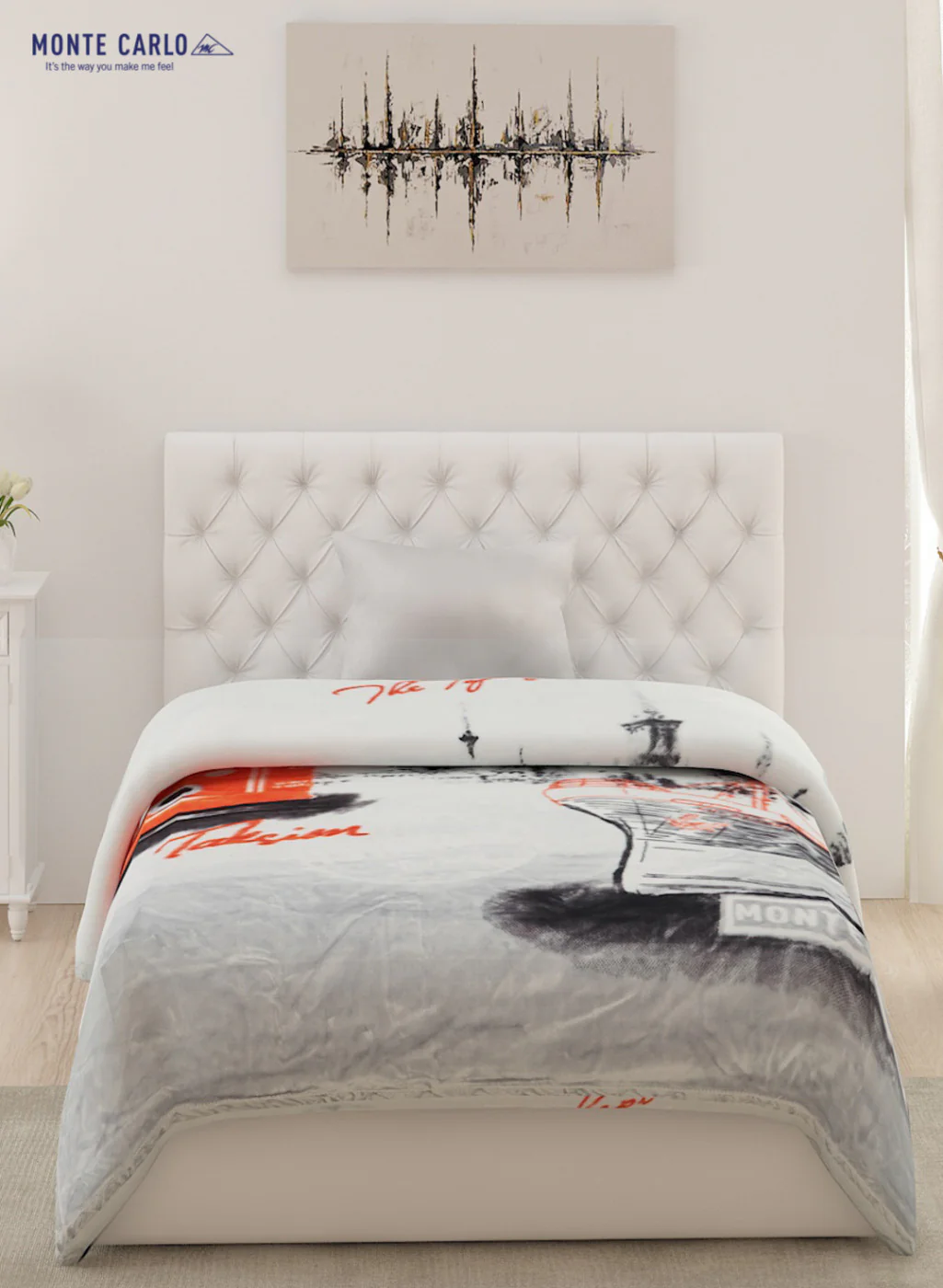 Single Bed Multicolor Mink Blanket - 2 Ply - Image 2