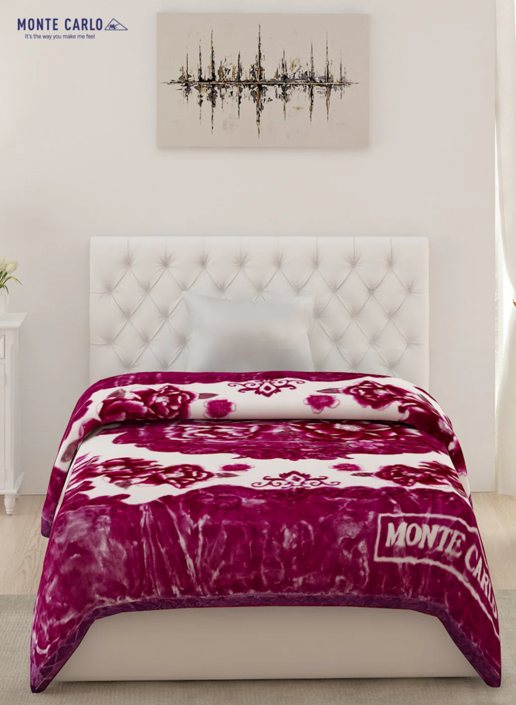 Single Bed Multicolor Mink Blanket - 2 Ply - Image 2
