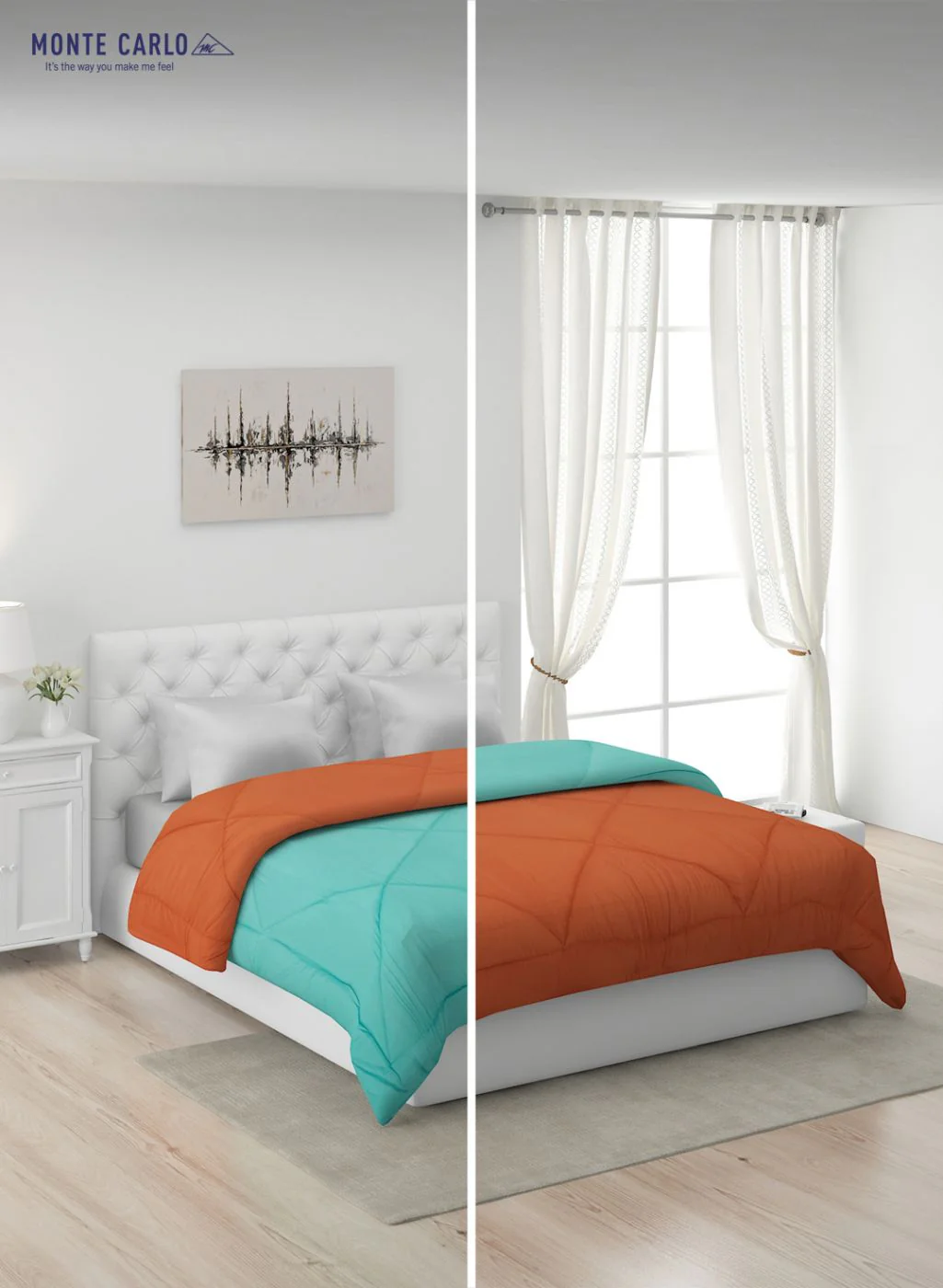Solid Microfibre Double Comforter for Mild Winter - Image 3