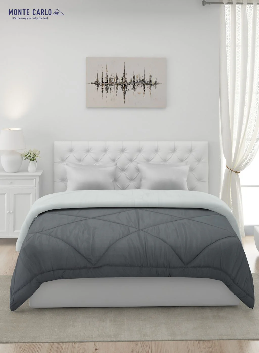 Solid Microfibre Double Comforter for Mild Winter - Image 4