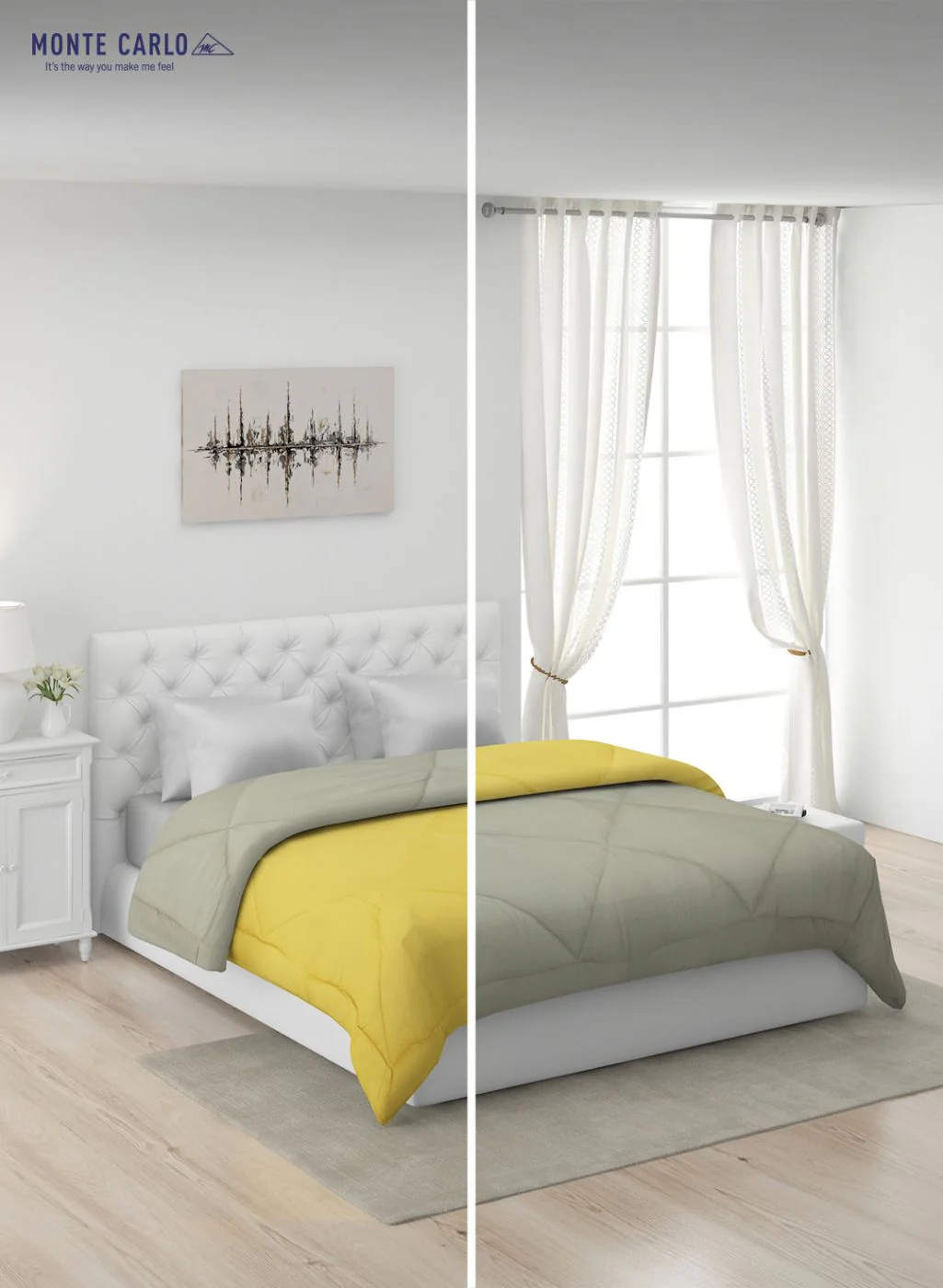 Solid Microfibre Double Comforter for Mild Winter - Image 3