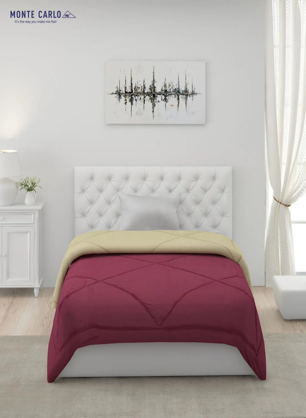 Solid Microfibre Single Comforter for Mild Winter - Image 4