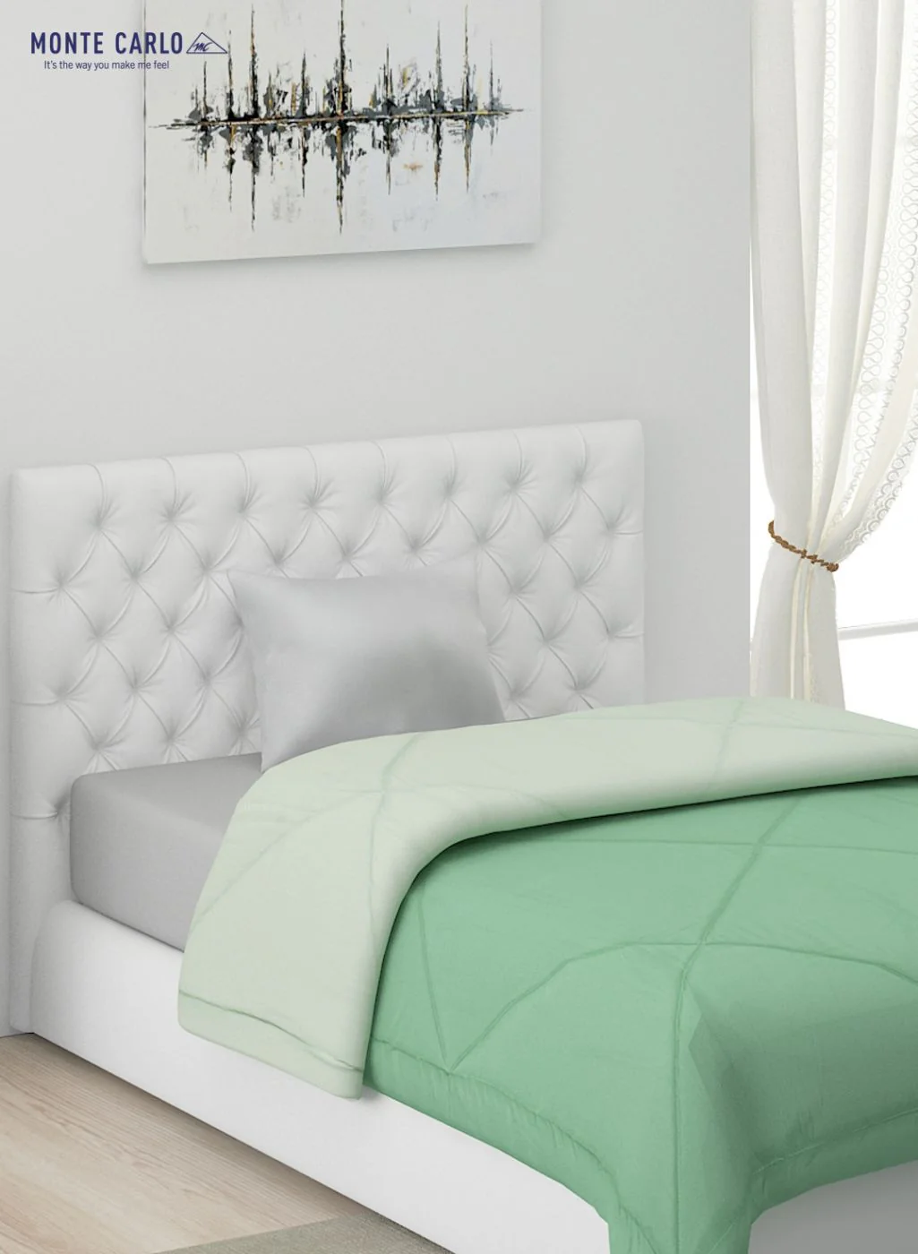 Solid Microfibre Single Comforter for Mild Winter