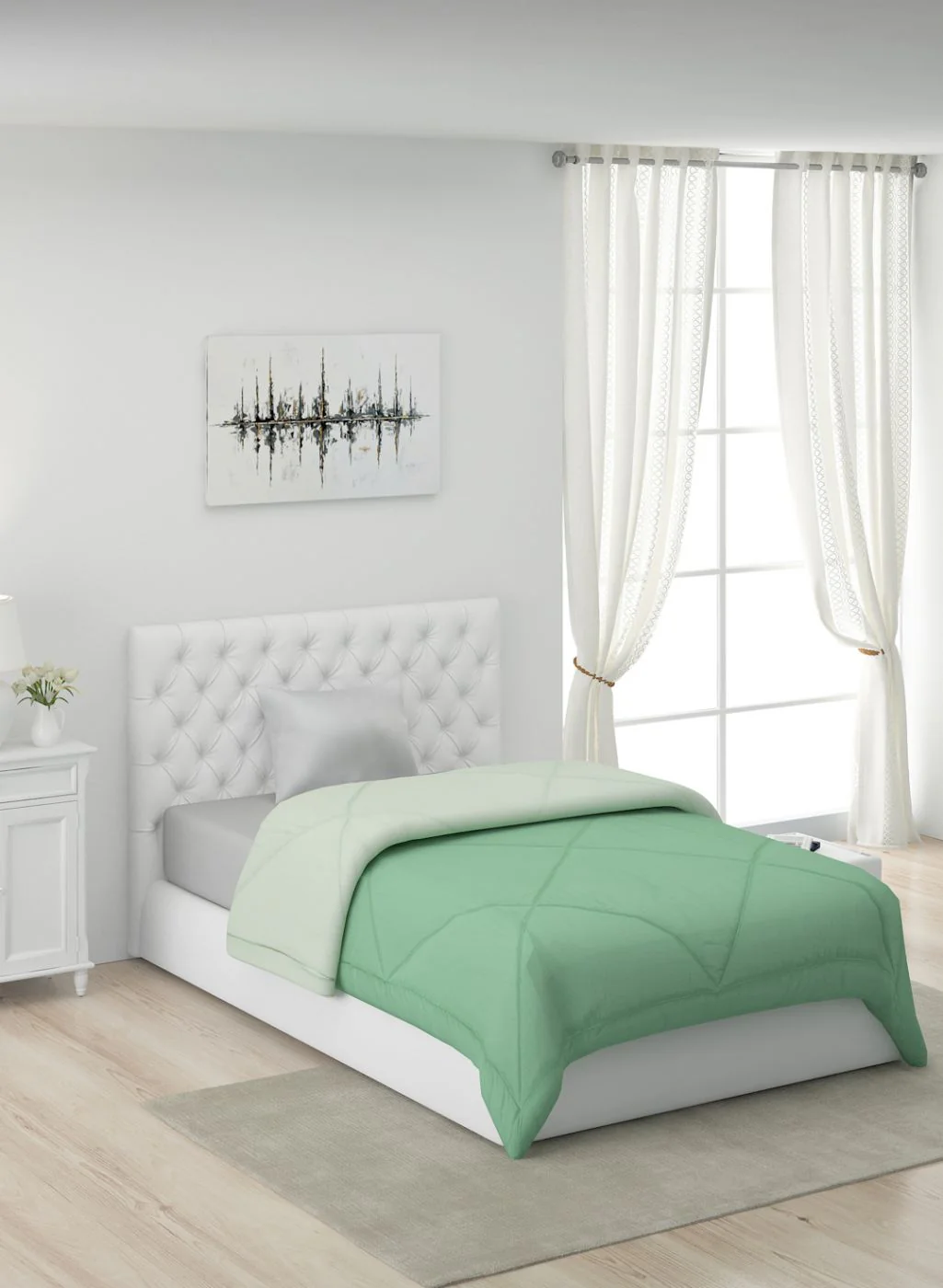 Solid Microfibre Single Comforter for Mild Winter - Image 2