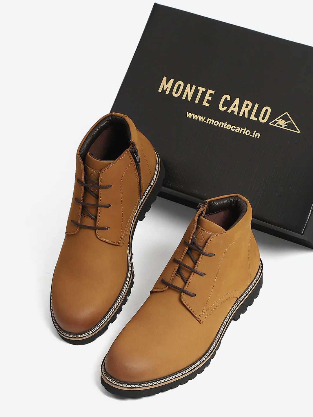 Monte Carlo Tan Casual Chukka Style Ankle Boots for Men - Image 2