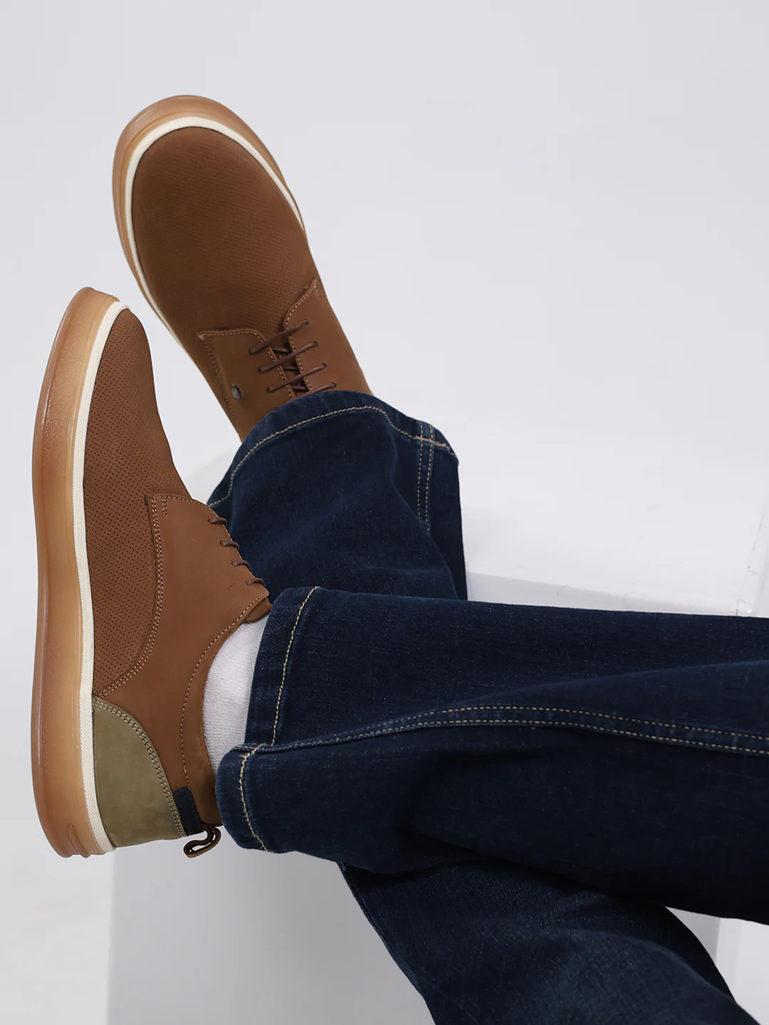 Monte Carlo Tan Casual Lace Up Sneakers Shoes for Men - Image 10
