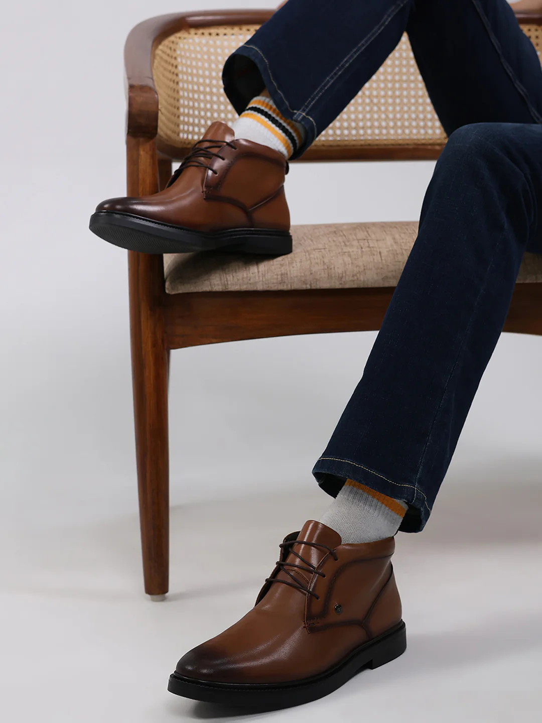Monte Carlo Tan Chukka Formal | Smart Casual Lace Up Ankle Boots for Men - Image 10