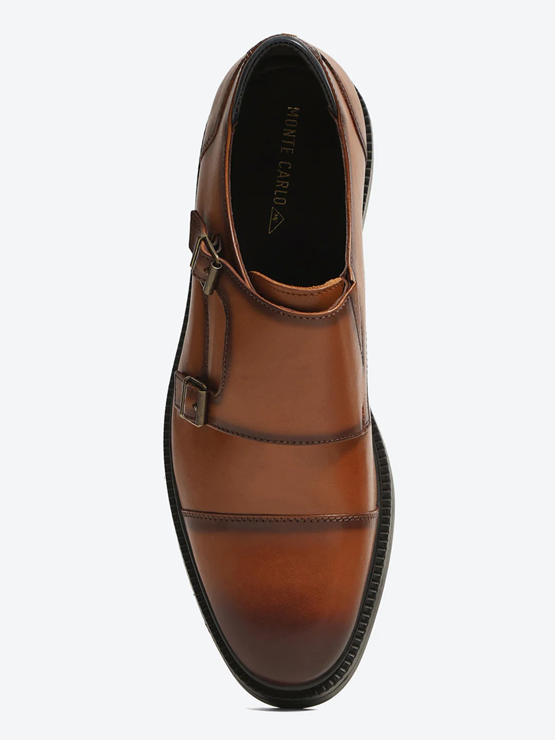 Monte Carlo Tan Double Monk Strap Formal Shoes for Men - Image 6