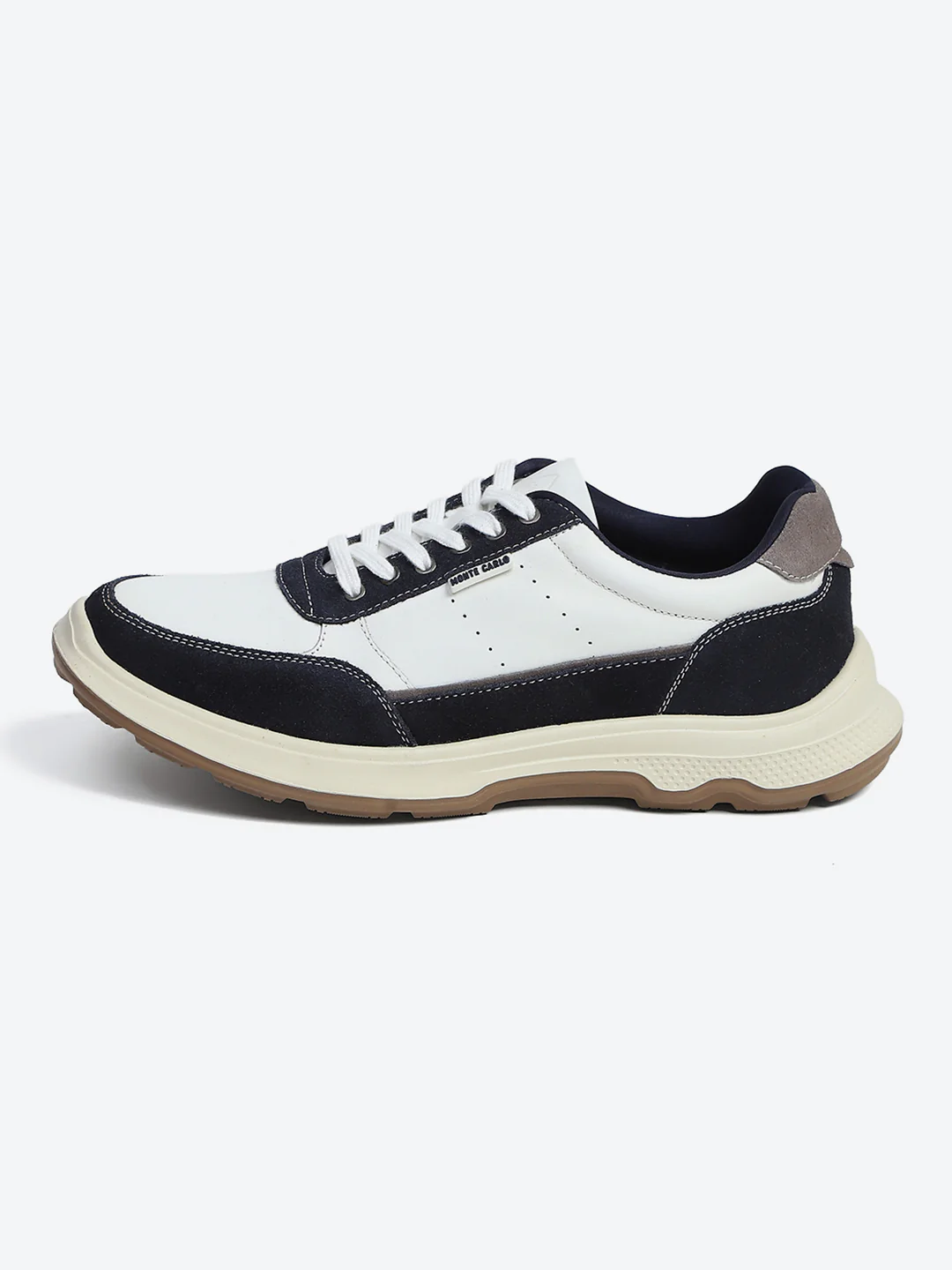 Monte Carlo White & Navy Blue Comfort Casual Sneakers for Men - Image 4