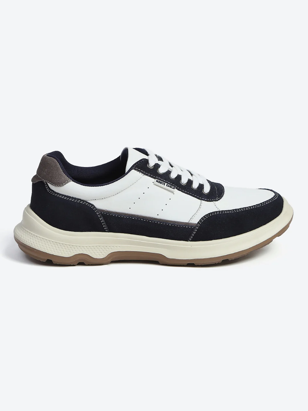Monte Carlo White & Navy Blue Comfort Casual Sneakers for Men - Image 5
