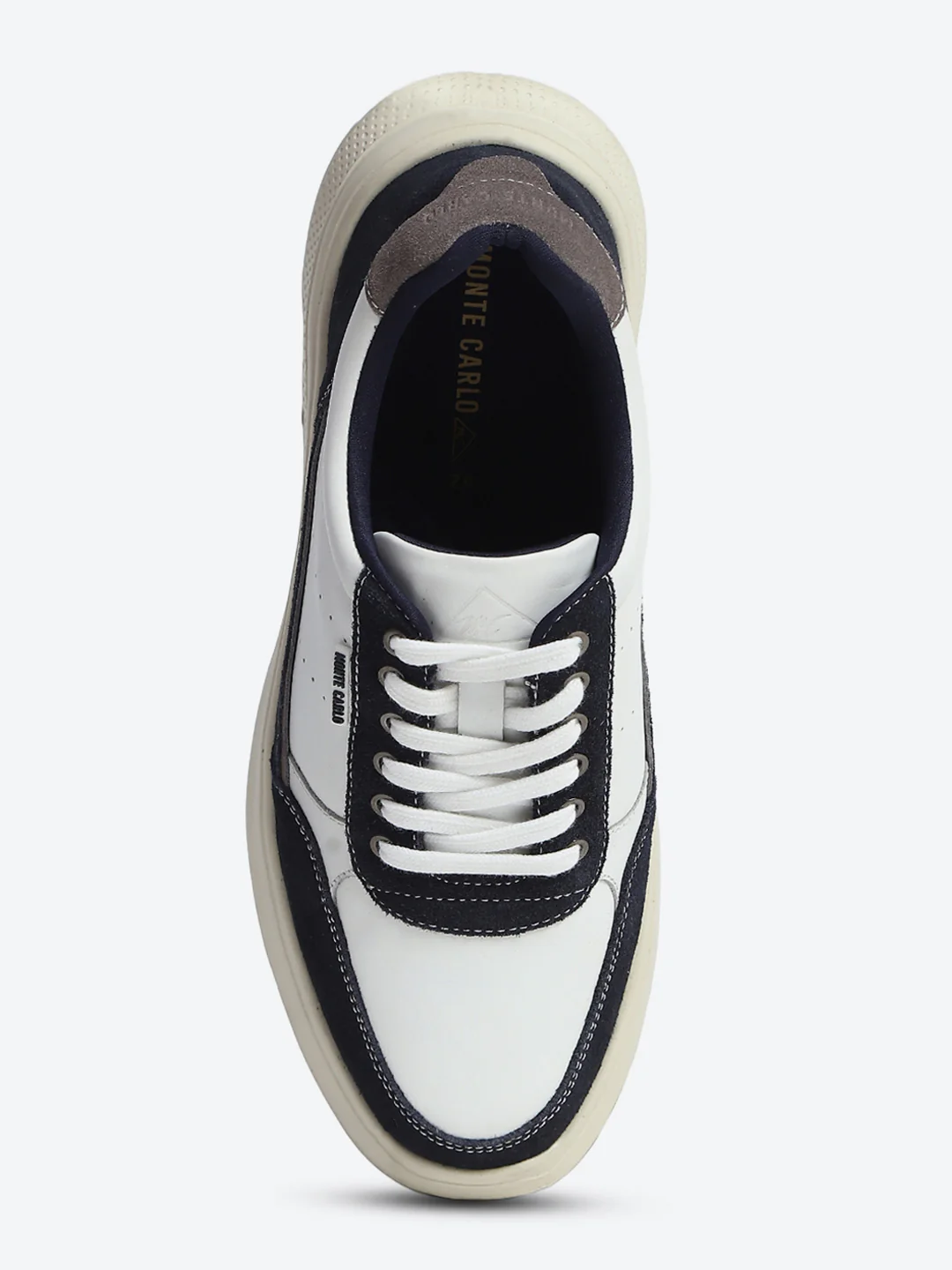 Monte Carlo White & Navy Blue Comfort Casual Sneakers for Men - Image 6