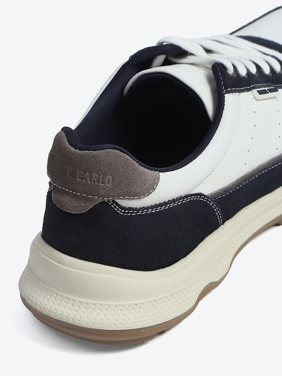 Monte Carlo White & Navy Blue Comfort Casual Sneakers for Men - Image 9
