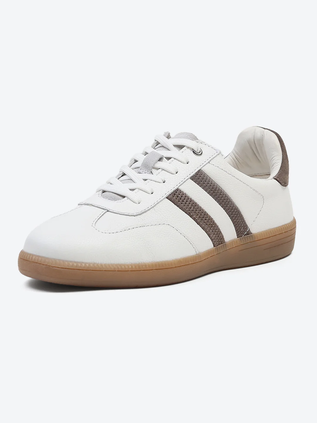 Monte Carlo White Smart Lace-Up Casual Sneakers for Men - Image 3