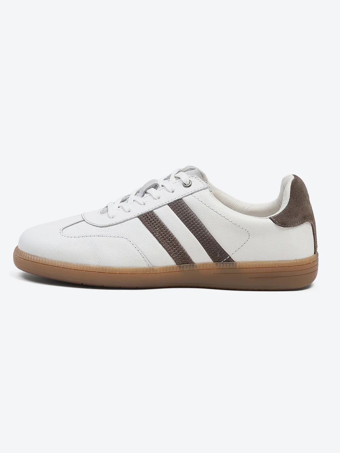 Monte Carlo White Smart Lace-Up Casual Sneakers for Men - Image 4