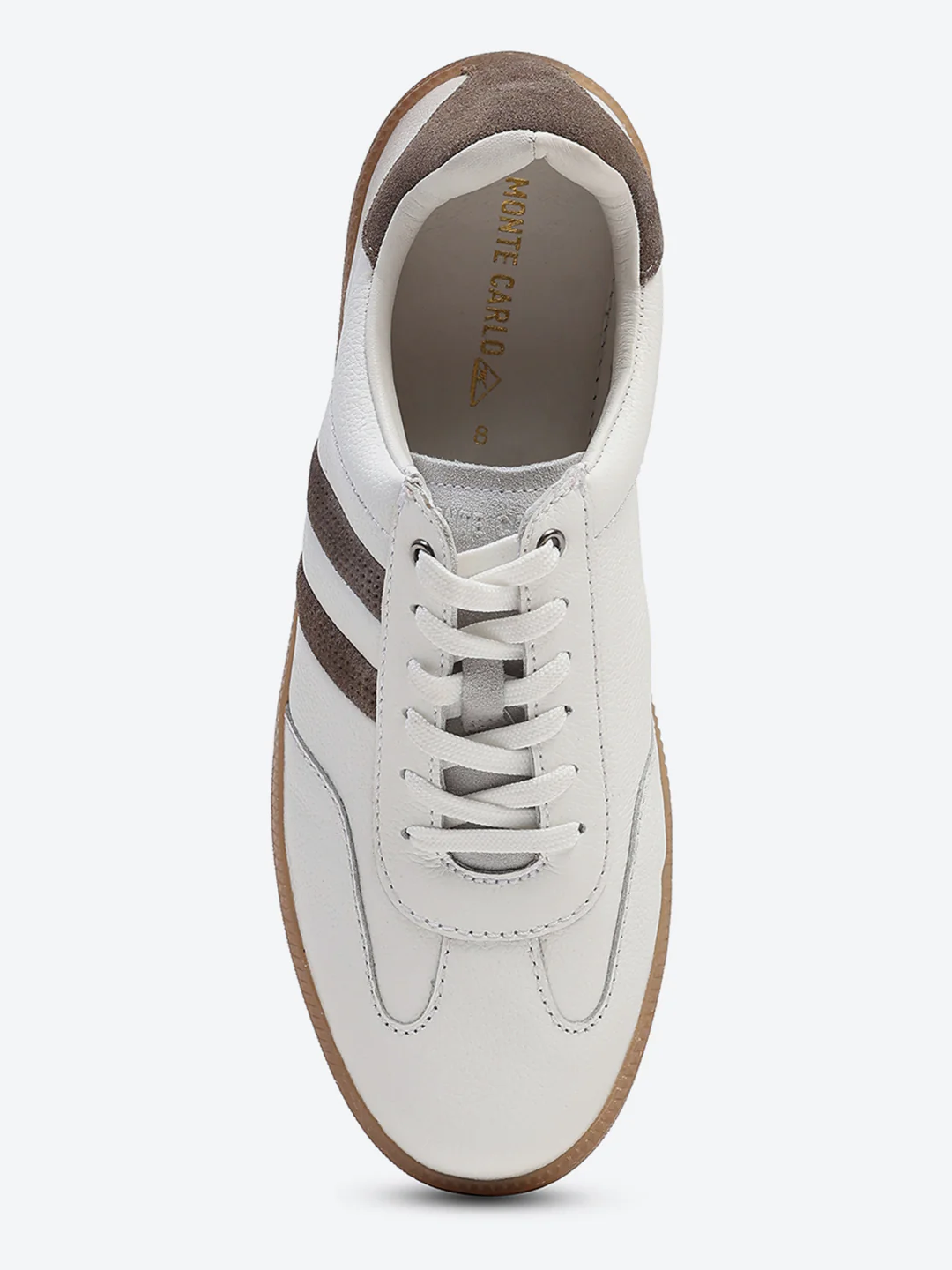 Monte Carlo White Smart Lace-Up Casual Sneakers for Men - Image 6