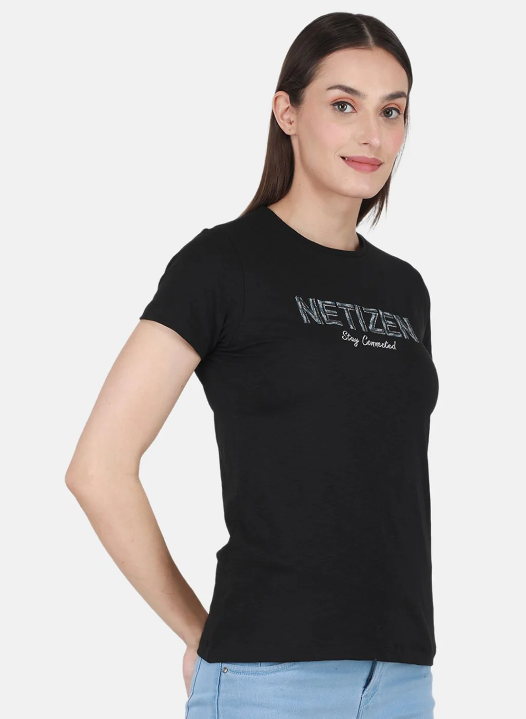 Women Black Embroidered Top - Image 6