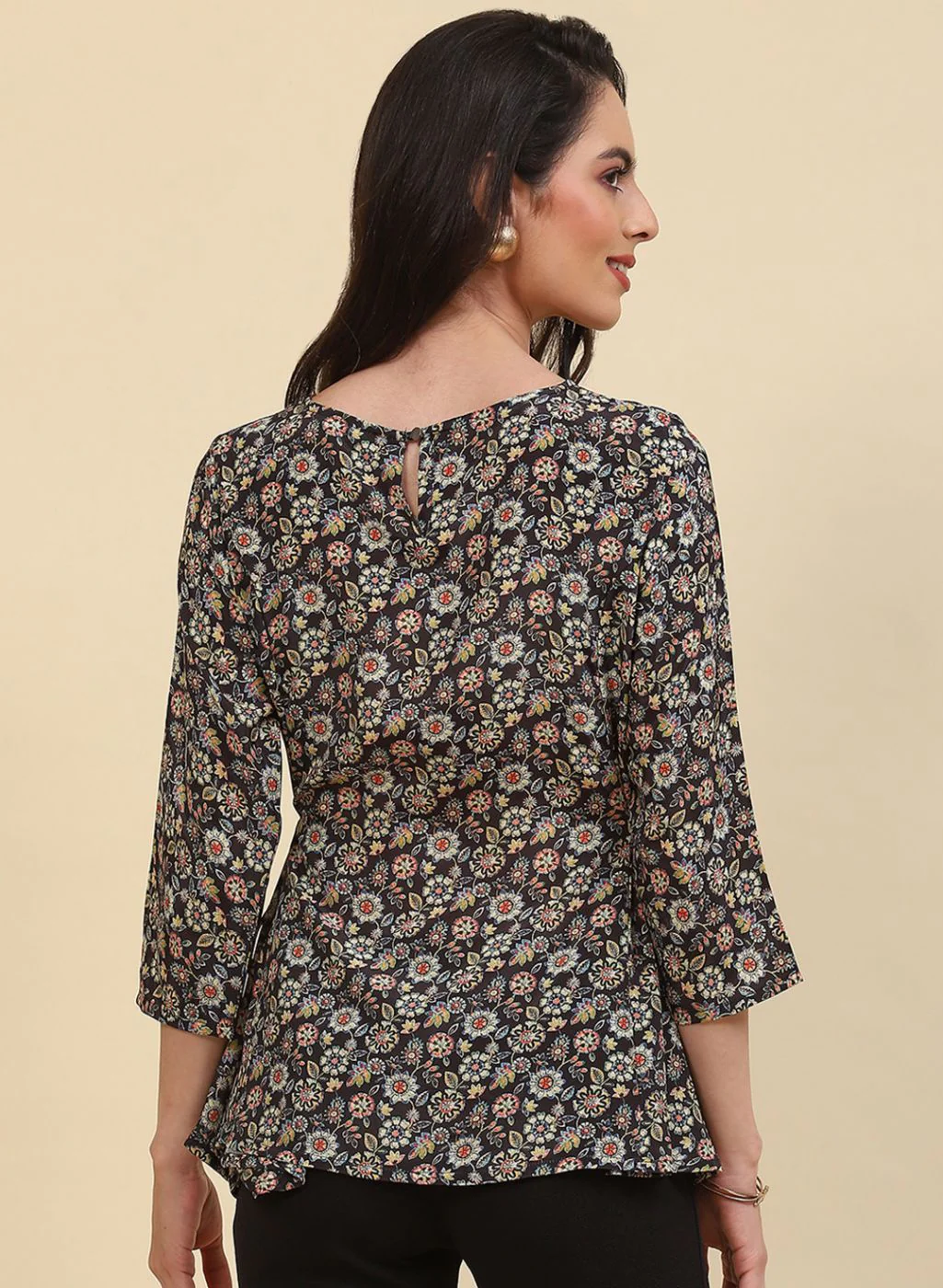 Women Black Printed Top - Image 5