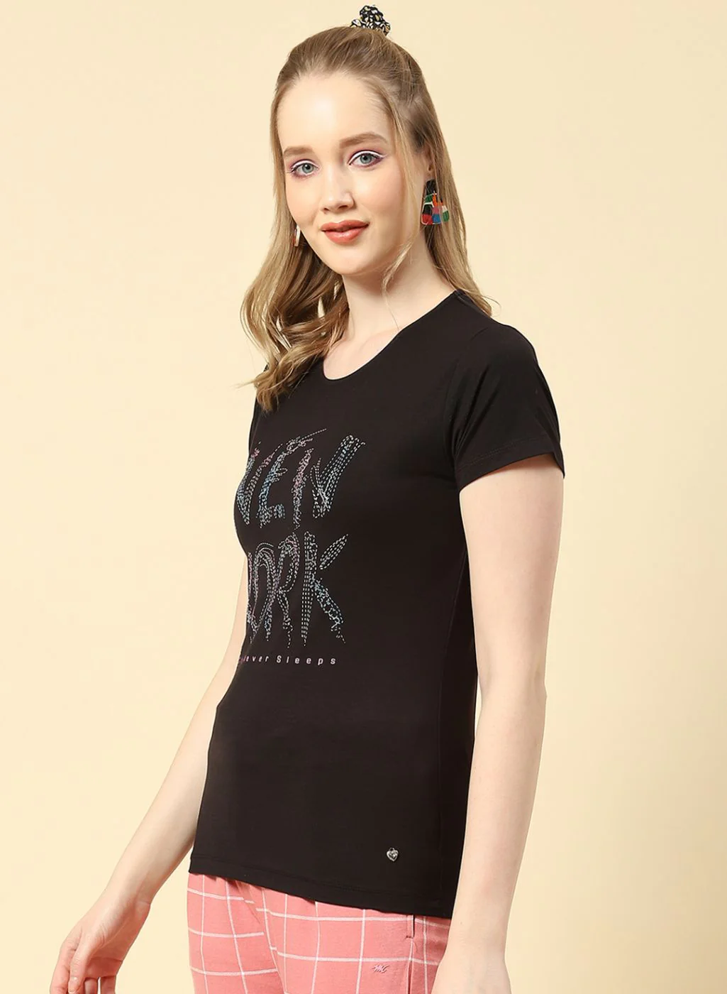Women Black Printed Top - Image 3