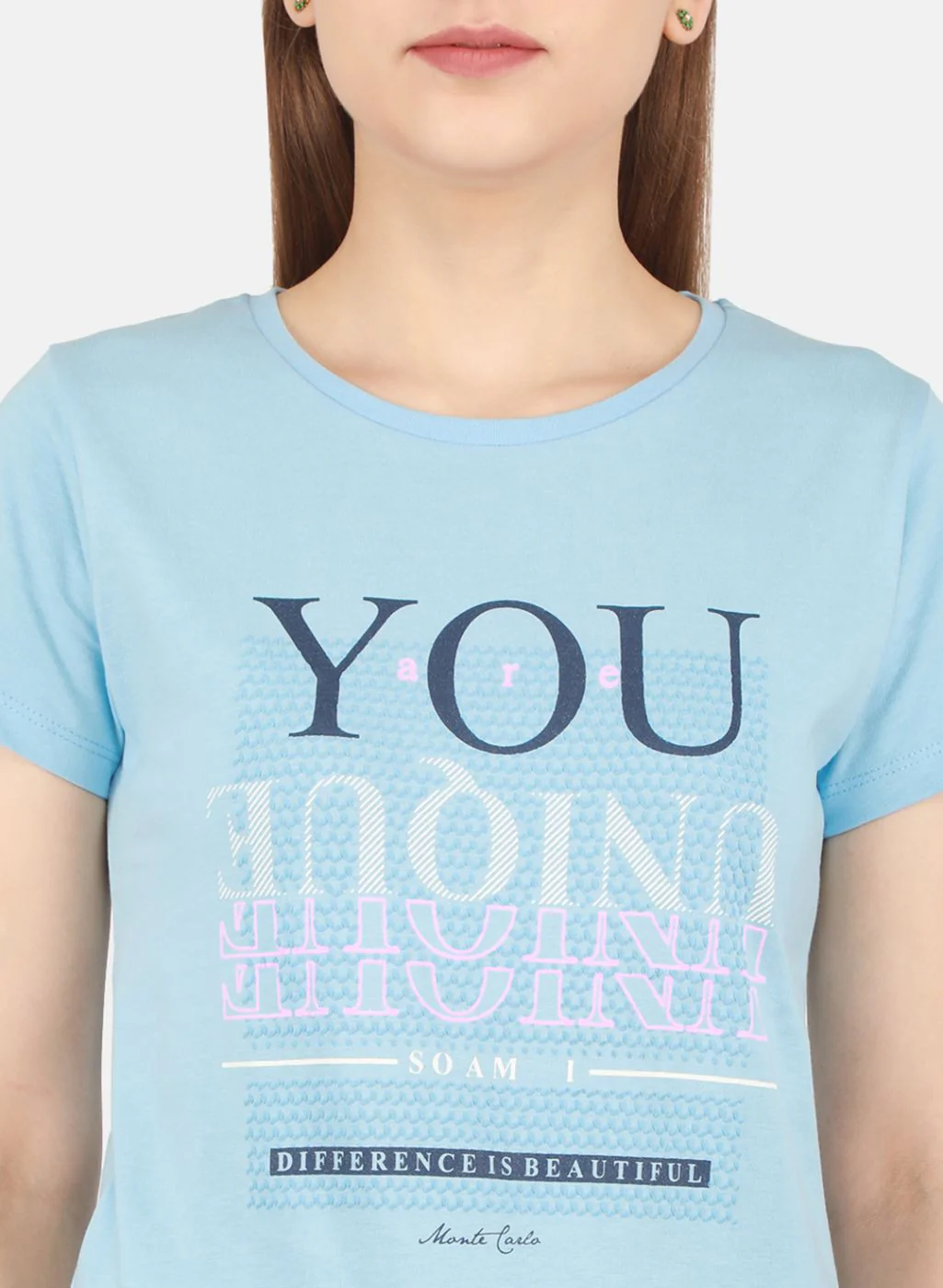 Women Blue & Peach Printed Top 2 Pc Set - Image 6