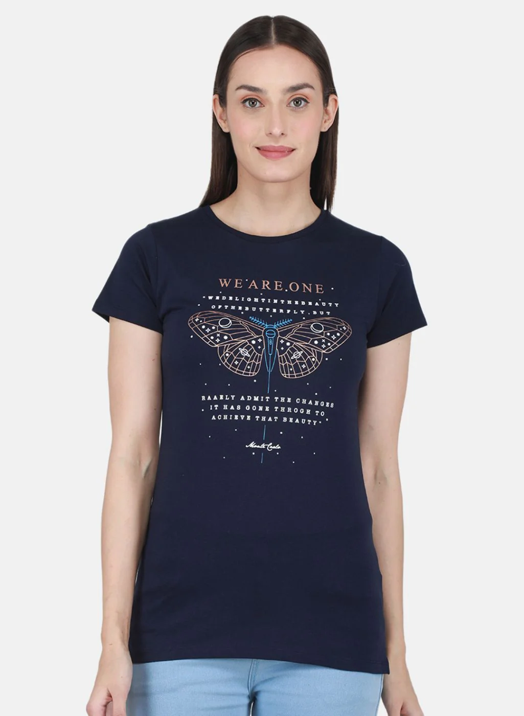 Women Blue & Pink Printed Top 2 Pc Set - Image 2