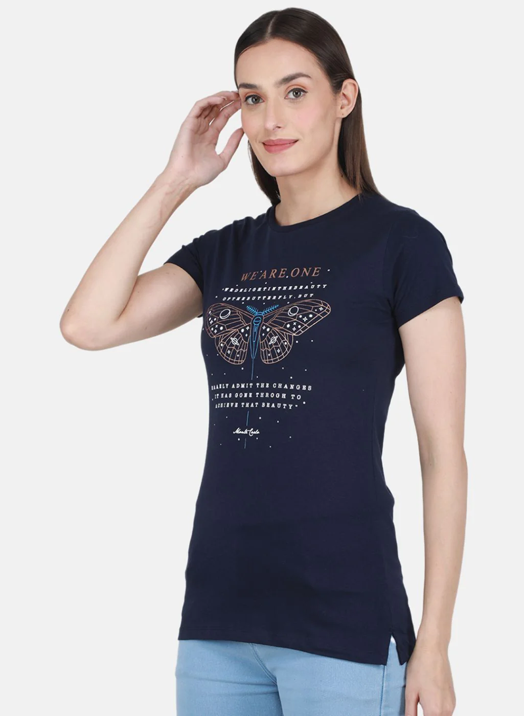 Women Blue & Pink Printed Top 2 Pc Set - Image 3