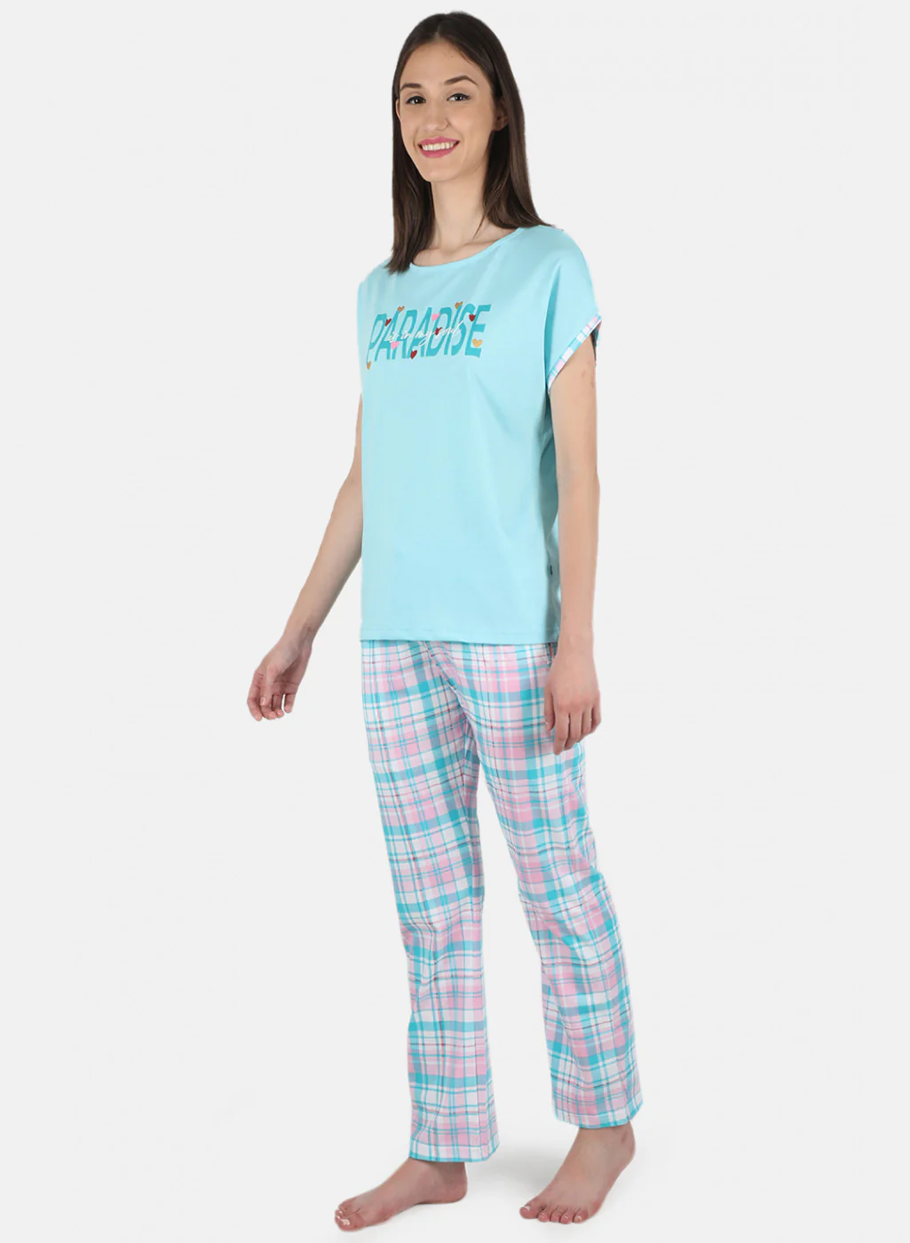 Women Blue Printed Lower Set - Image 2