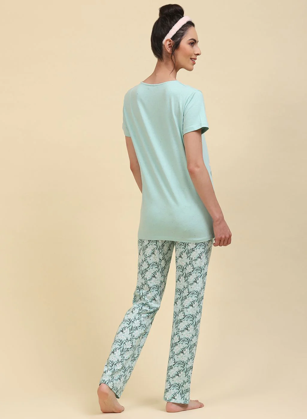 Women Blue Printed Lower Set - Image 4