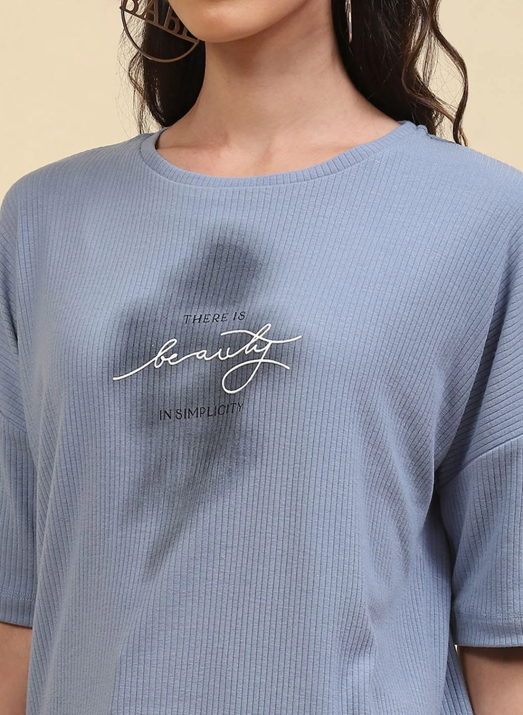 Women Blue Printed Top - Image 6