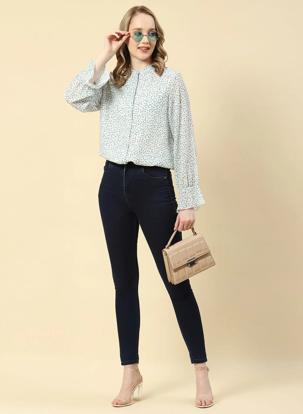 Women Blue Printed Top - Image 5