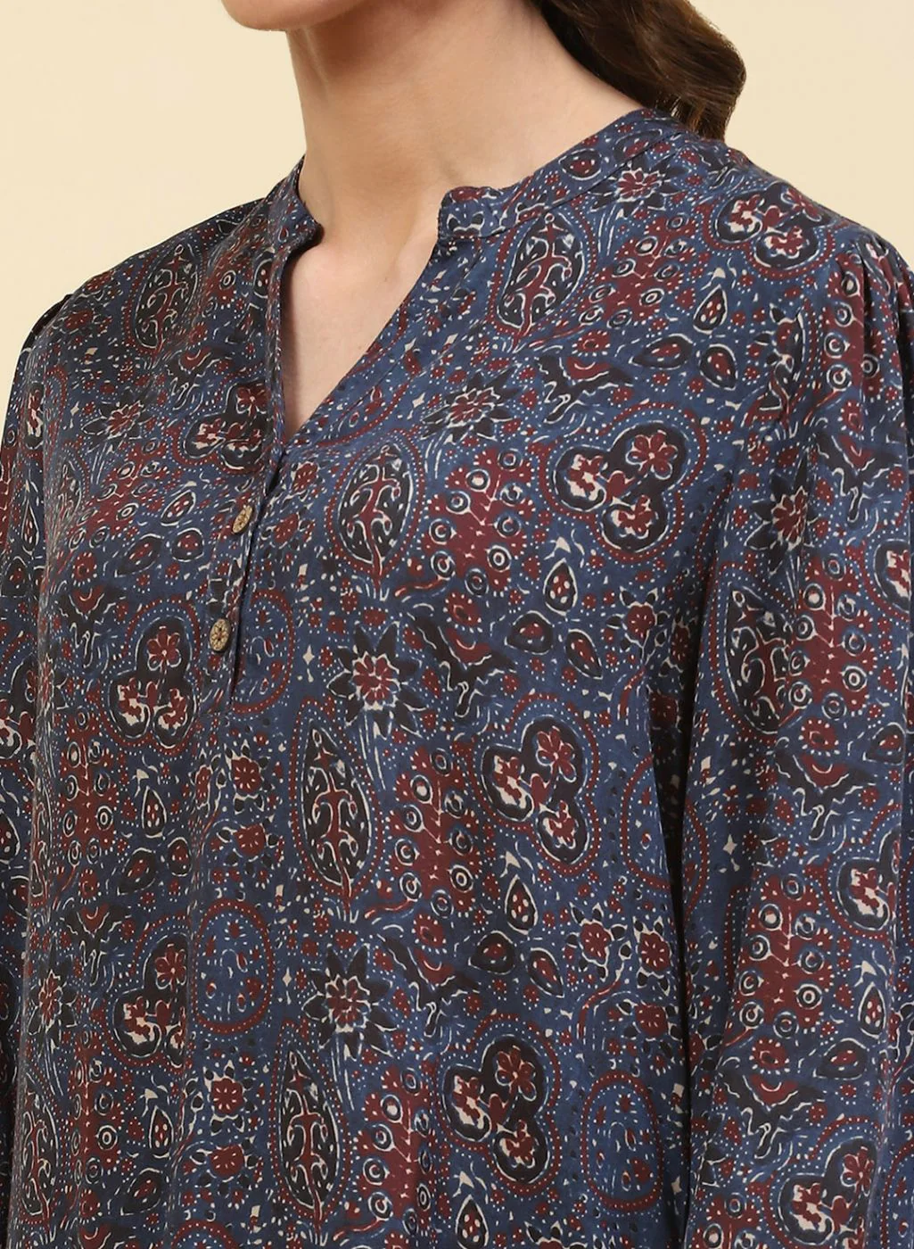 Women Blue Printed Top - Image 6