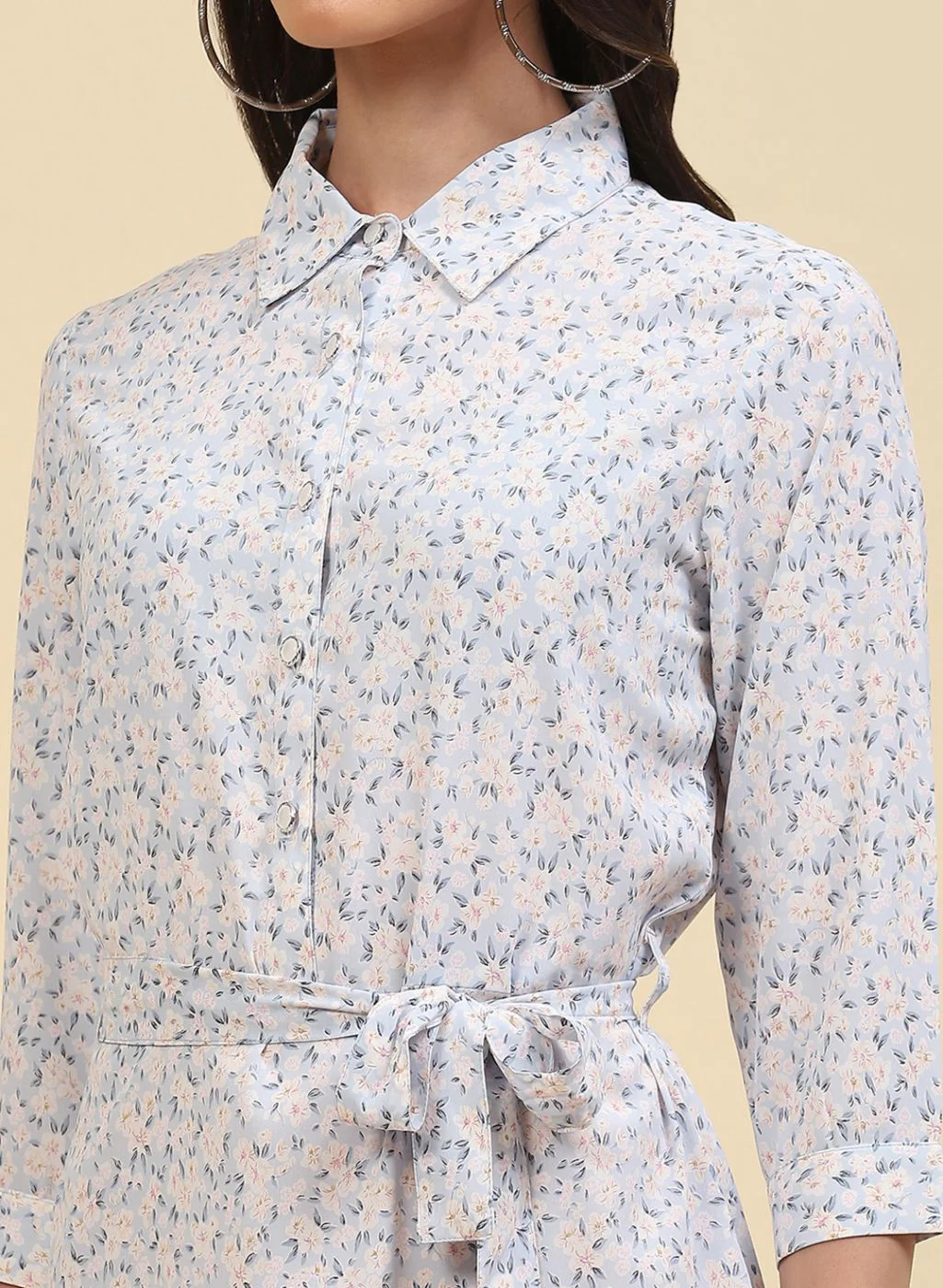 Women Blue Printed Tunic - Image 6