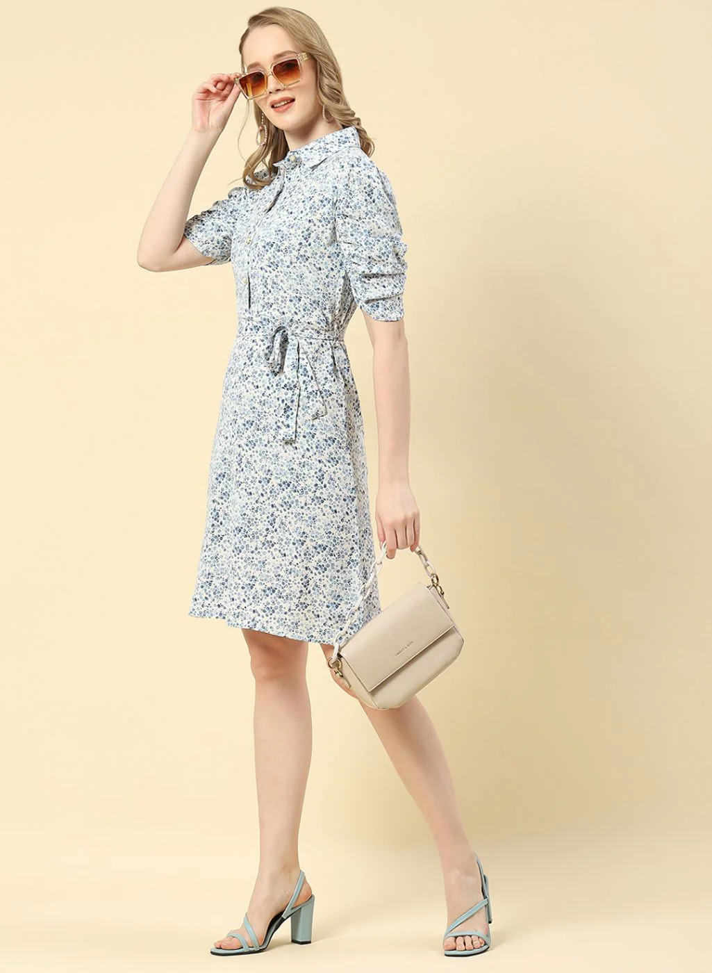 Women Blue Printed Tunic - Image 5