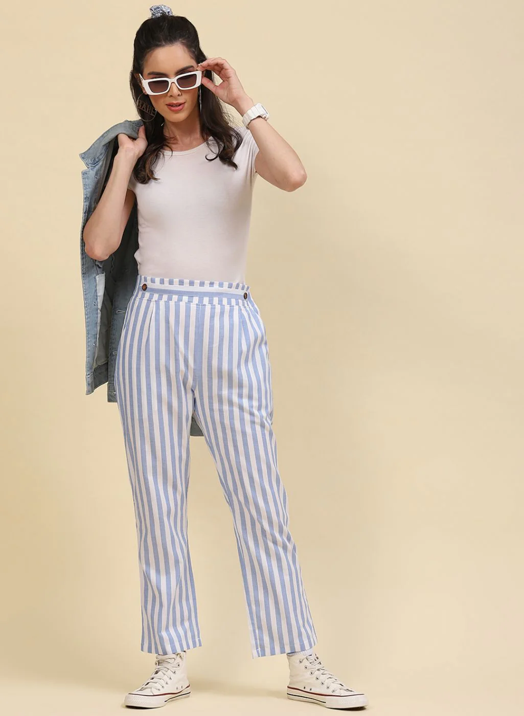 Women Blue Regular Fit Lower - Image 5