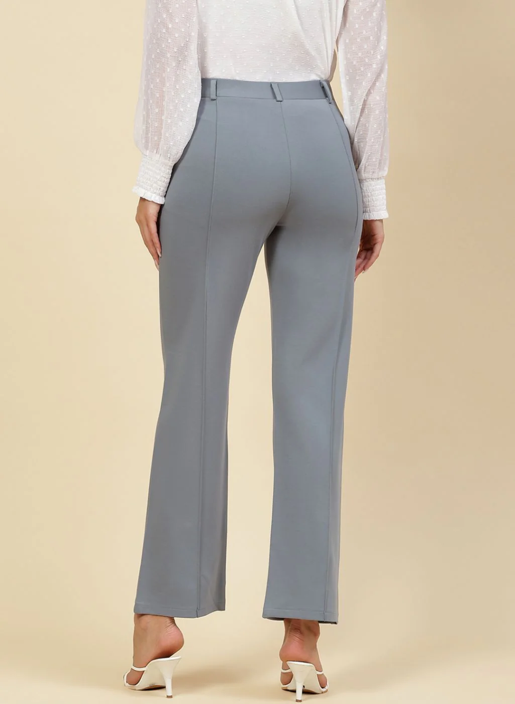 Women Blue Solid Jegging - Image 2