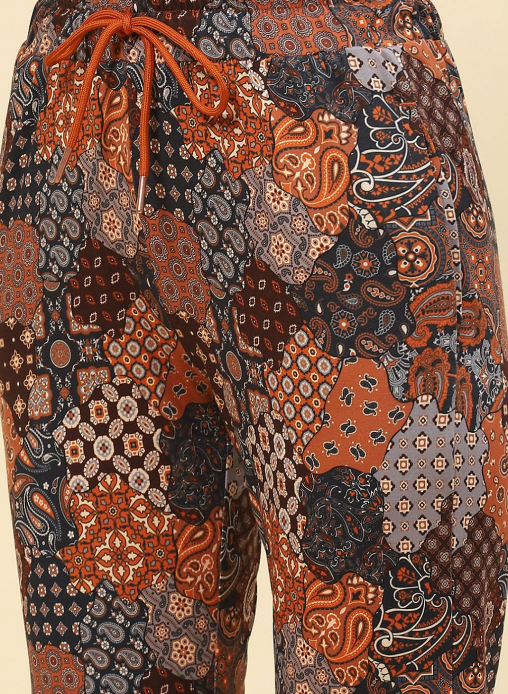 Women Brown Printed Lower Set - Image 7