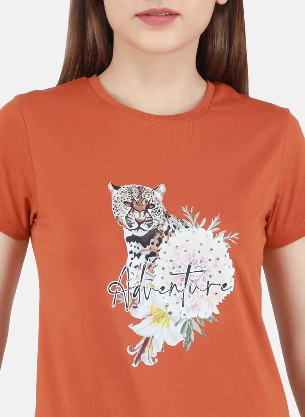 Women Brown Printed Top - Image 5