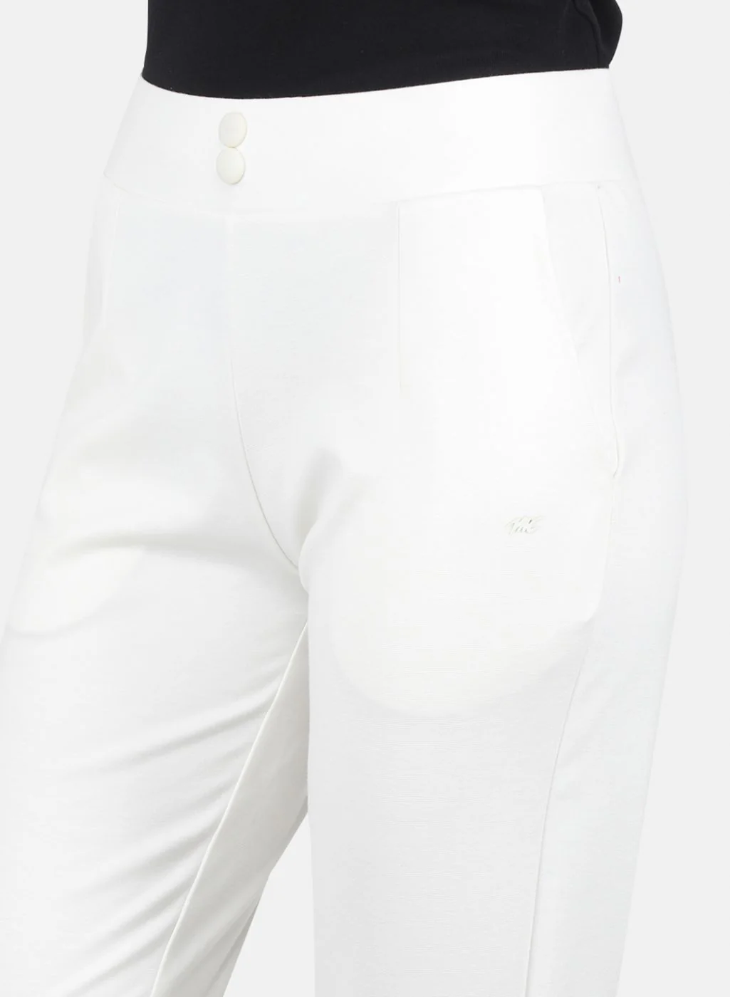 Women Cream Regular Fit Lower - Image 5