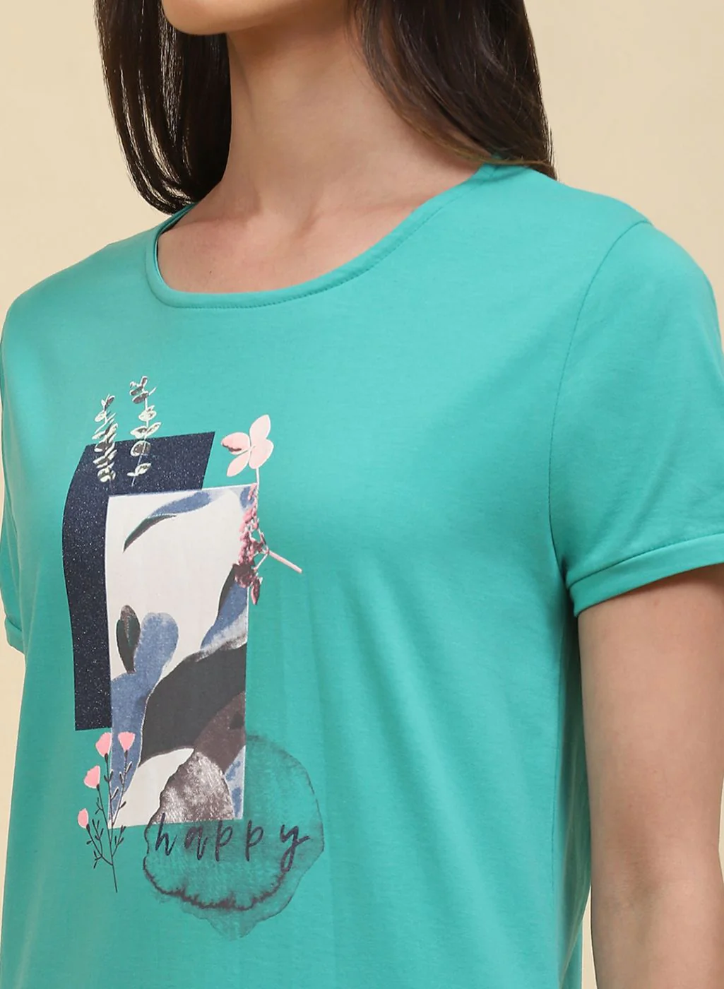 Women Green & NAvy Blue Printed Capri Set - Image 6