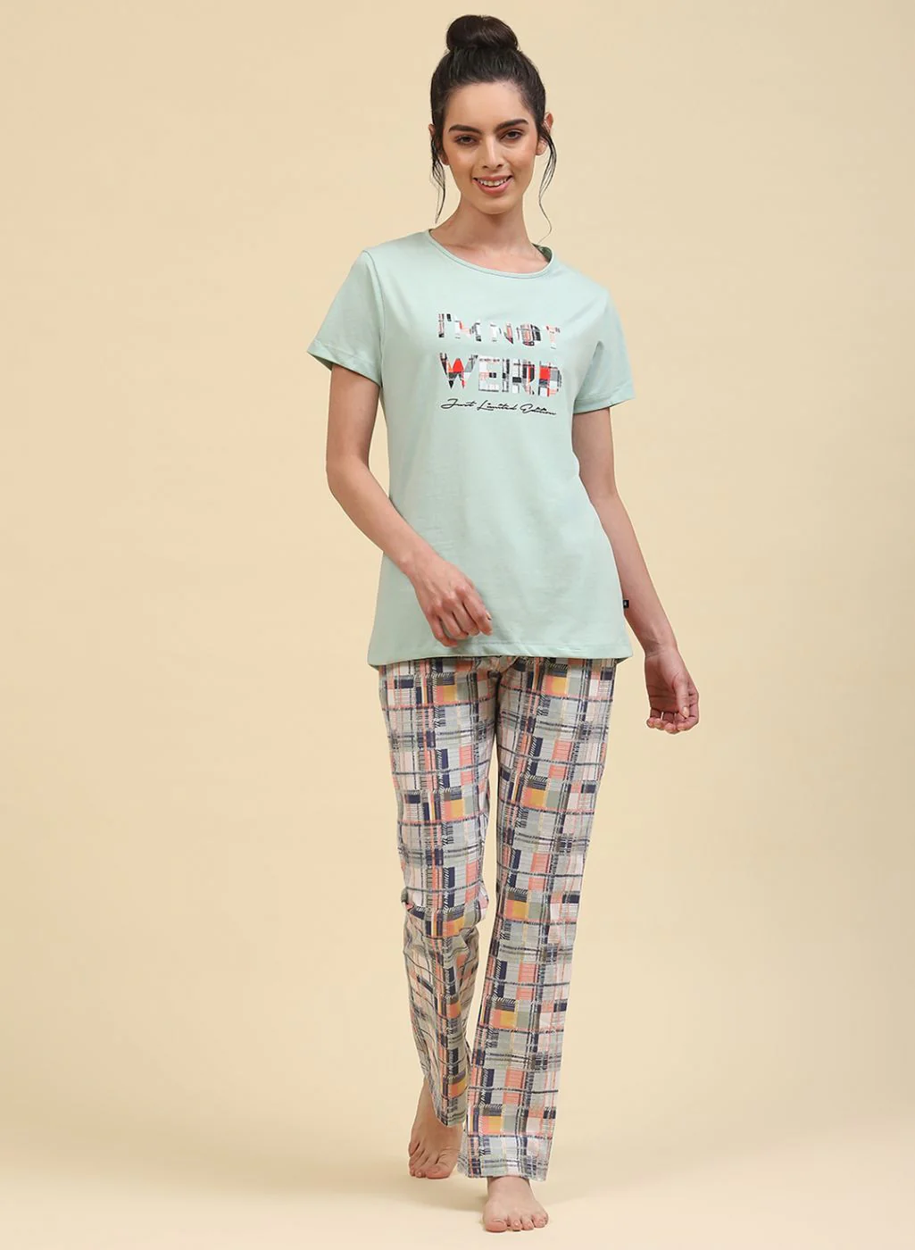 Women Green Printed Lower Set - Image 2