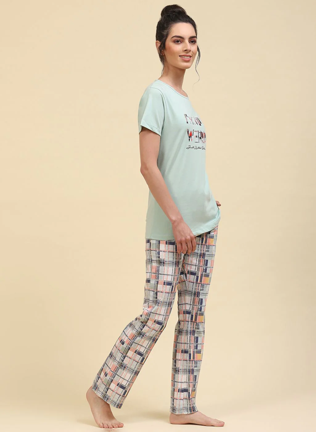 Women Green Printed Lower Set - Image 4