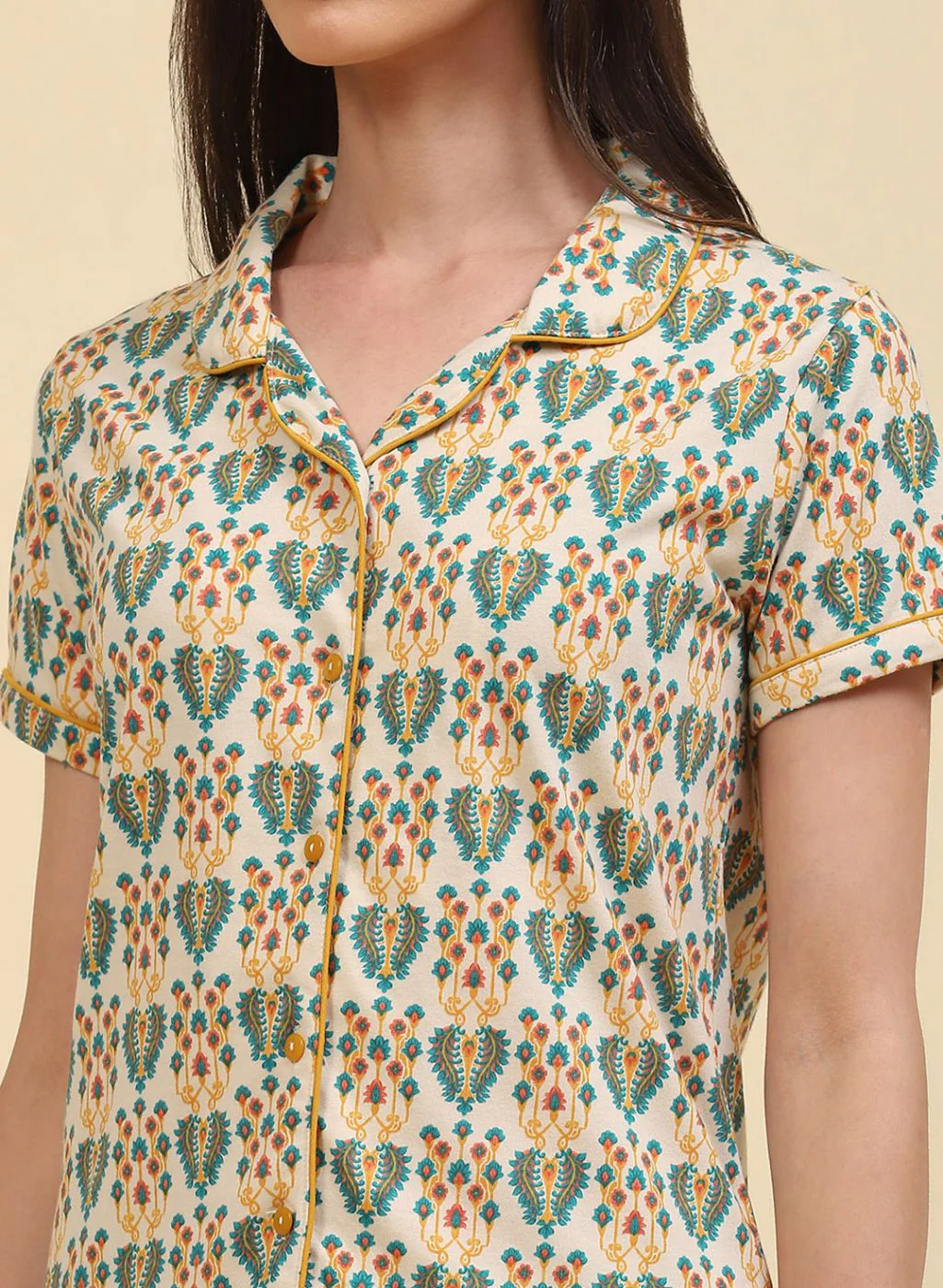 Women Green Printed Lower Set - Image 6