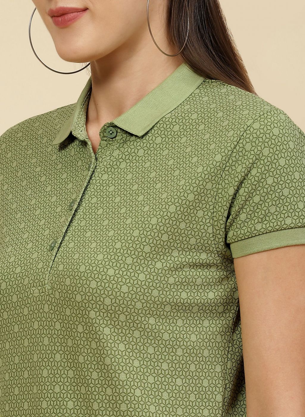 Women Green Printed T-Shirt - Image 6