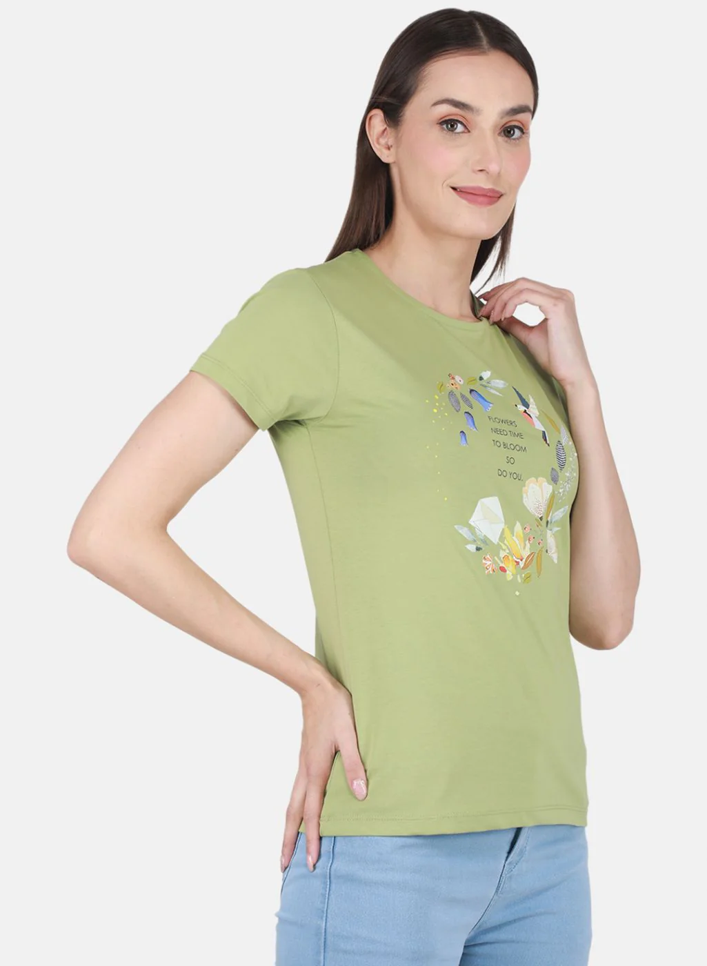 Women Green Printed Top - Image 6