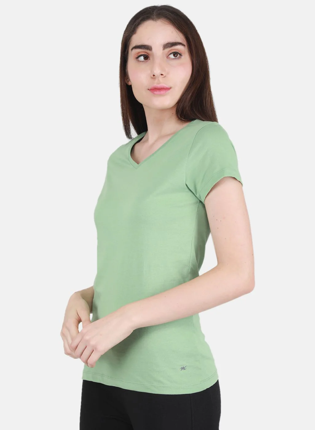 Women Green & Purple Solid Top 2 Pc Set - Image 3